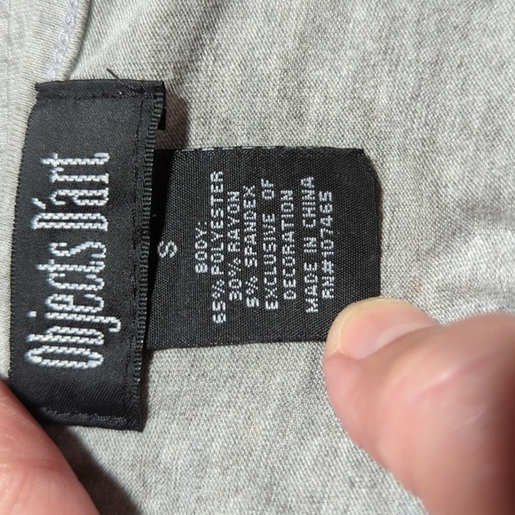 Objects D'Art Women's 3/4 Sleeve Sequined Top Size Small - Picture 3 of 5